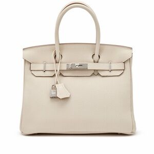 H Birkin 25 bag in Craie Ivory Togo leather PHW